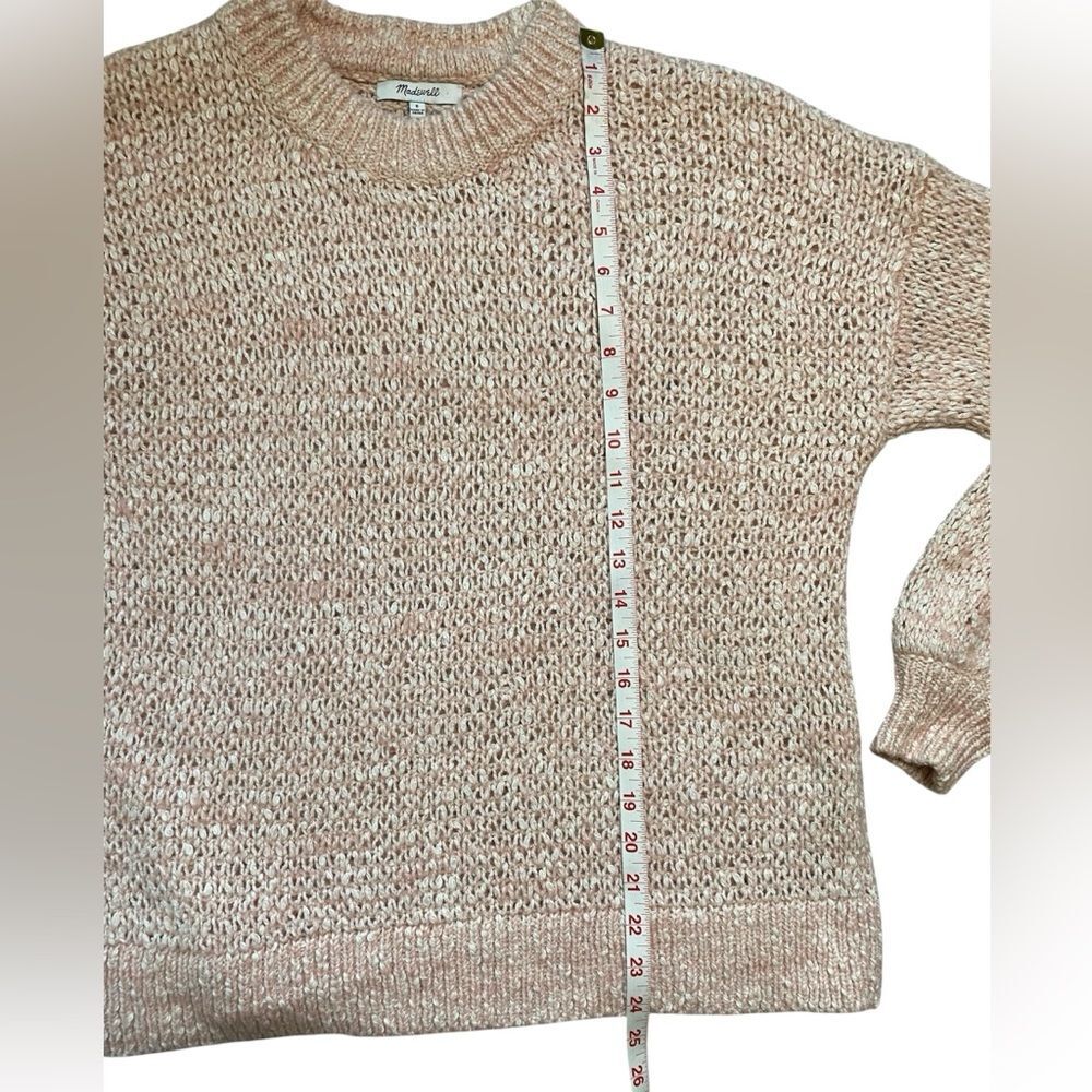 Madewell Light Pink Cotton Wool & Alpaca Blend Crewneck Oversized Baez Sweater - Picture 8 of 10